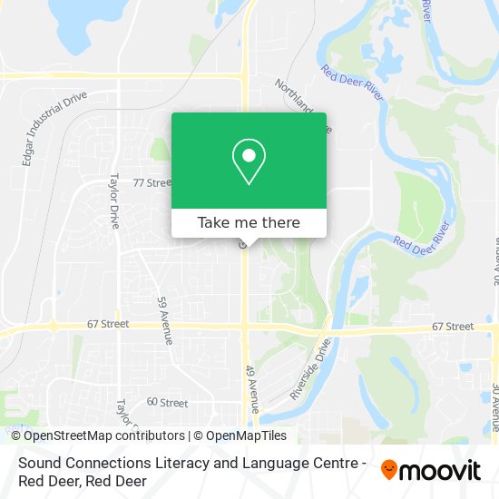 Sound Connections Literacy and Language Centre - Red Deer map
