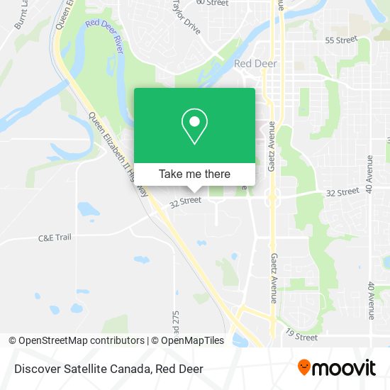 Discover Satellite Canada map