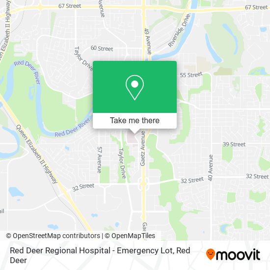 Red Deer Regional Hospital - Emergency Lot map