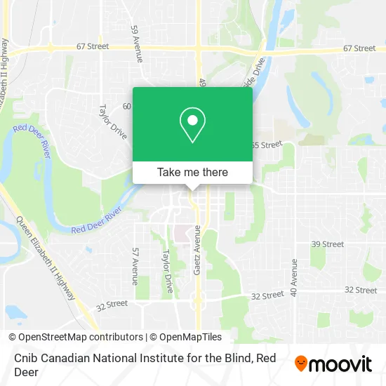 Cnib Canadian National Institute for the Blind map