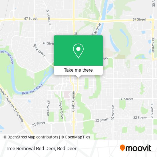 Tree Removal Red Deer map