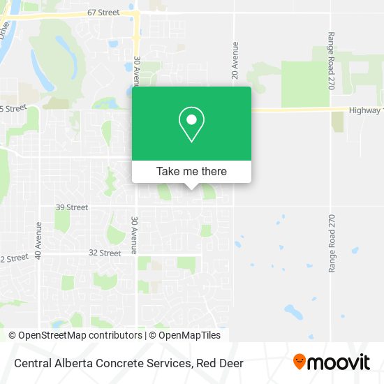 Central Alberta Concrete Services map