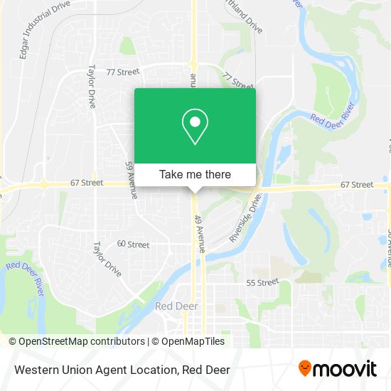 Western Union Agent Location map