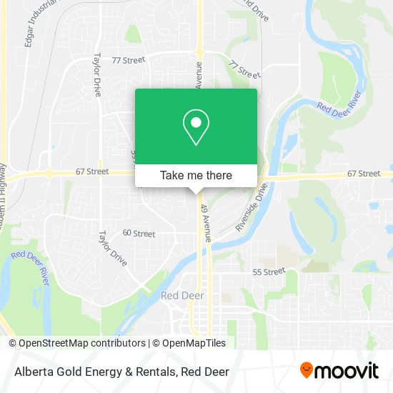 Alberta Gold Energy & Rentals map