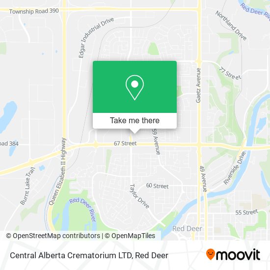 Central Alberta Crematorium LTD map