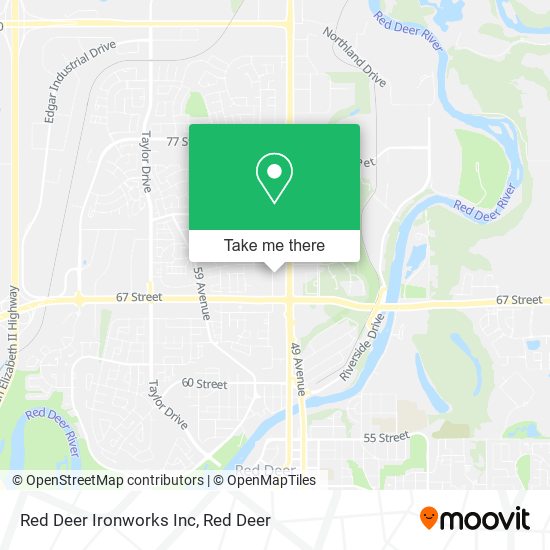Red Deer Ironworks Inc map