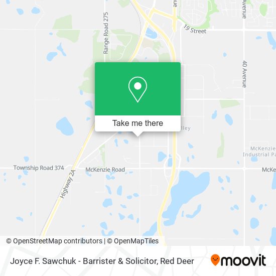 Joyce F. Sawchuk - Barrister & Solicitor map