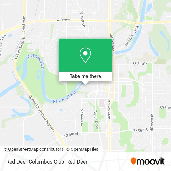 Red Deer Columbus Club map