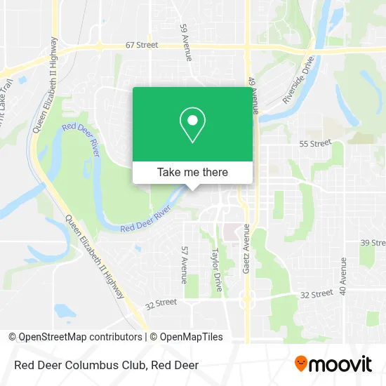 Red Deer Columbus Club map