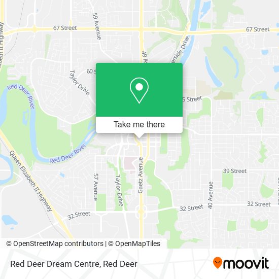 Red Deer Dream Centre map