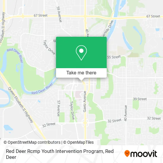 Red Deer Rcmp Youth Intervention Program map