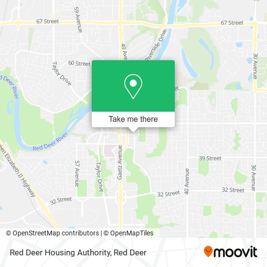 Red Deer Housing Authority map