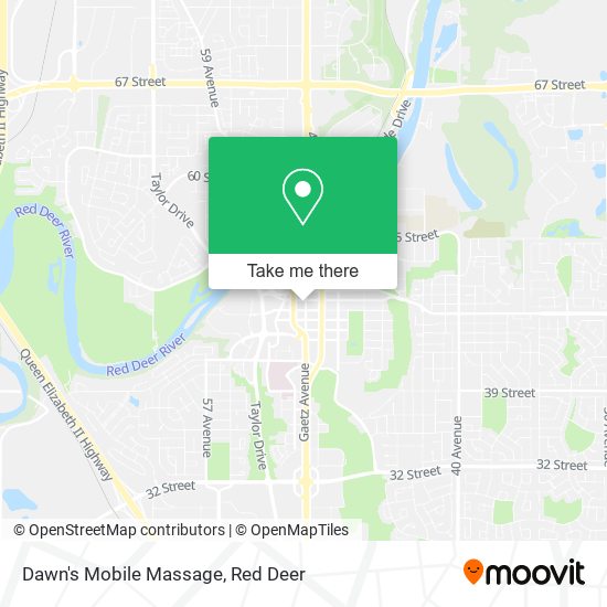 Dawn's Mobile Massage map