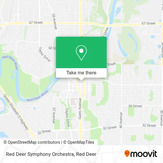 Red Deer Symphony Orchestra map