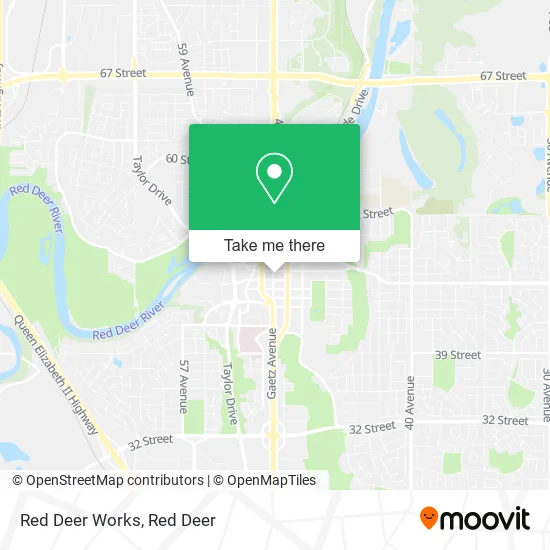 Red Deer Works map
