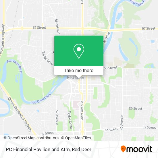 PC Financial Pavilion and Atm map