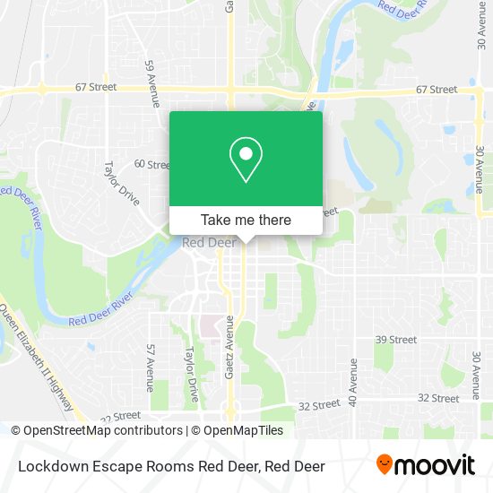 Lockdown Escape Rooms Red Deer map