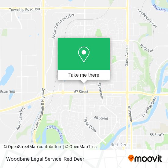Woodbine Legal Service map