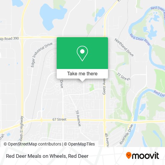 Red Deer Meals on Wheels map