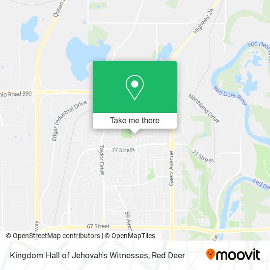 Kingdom Hall of Jehovah's Witnesses map