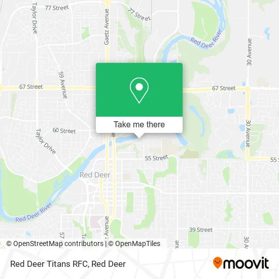 Red Deer Titans RFC map