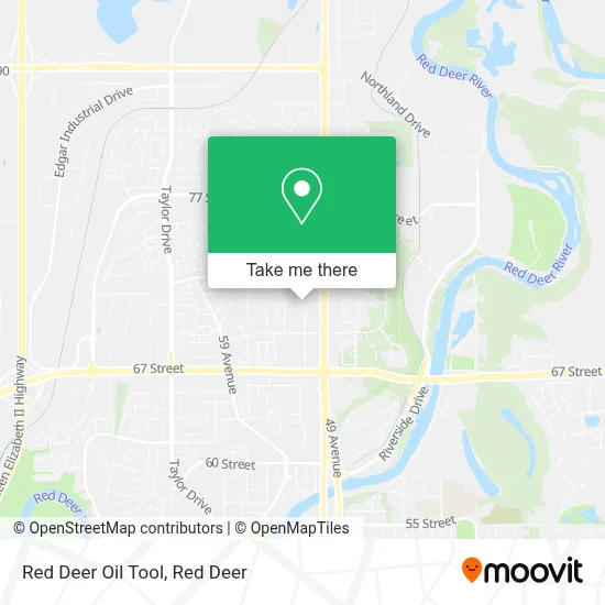 Red Deer Oil Tool map