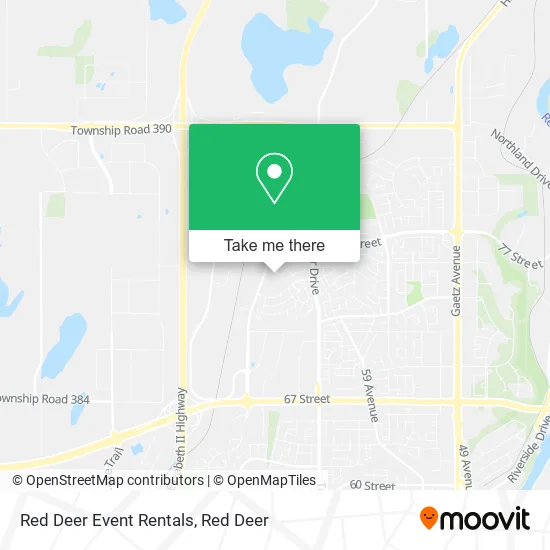 Red Deer Event Rentals map