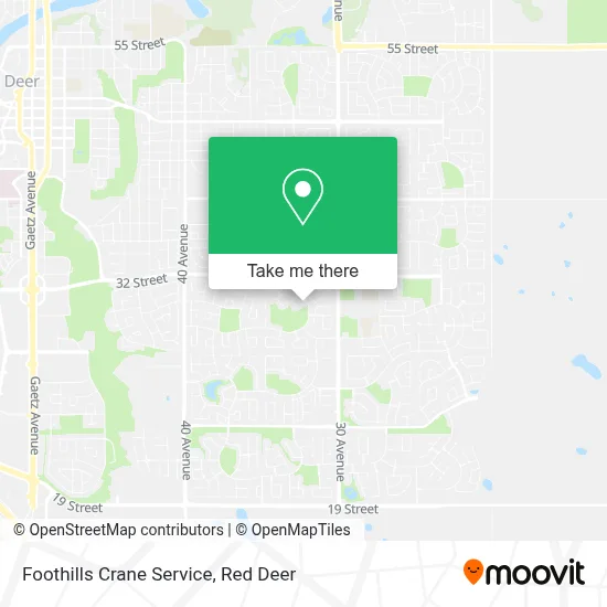 Foothills Crane Service map