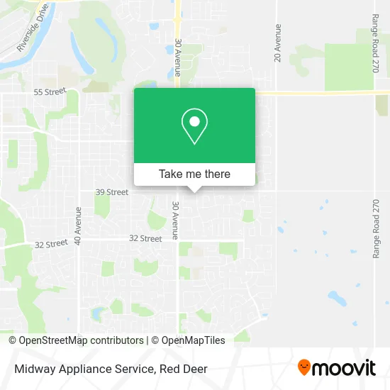 Midway Appliance Service map
