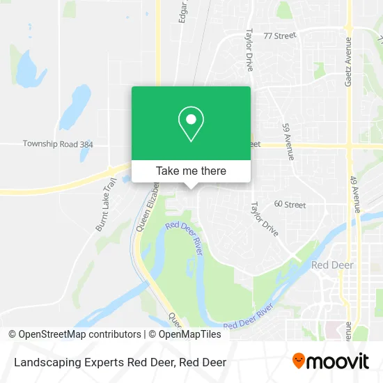 Landscaping Experts Red Deer map