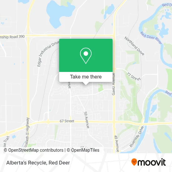 Alberta's Recycle map