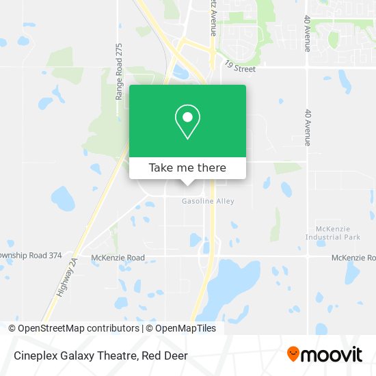 Cineplex Galaxy Theatre map