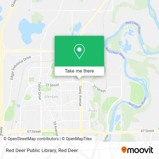 Red Deer Public Library map
