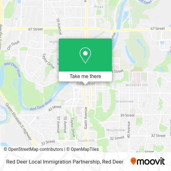 Red Deer Local Immigration Partnership map