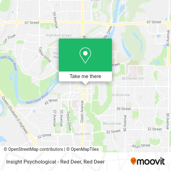 Insight Psychological - Red Deer map
