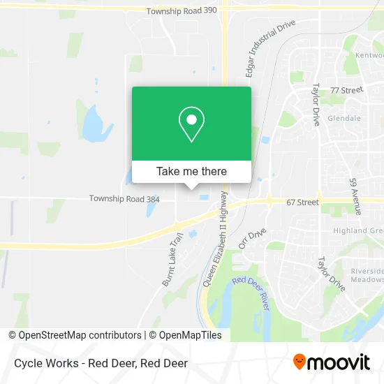 Cycle Works - Red Deer map