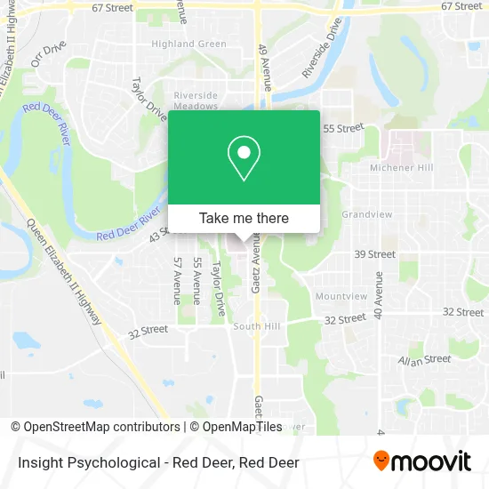 Insight Psychological - Red Deer map