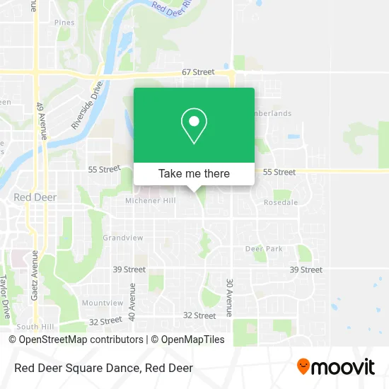 Red Deer Square Dance map