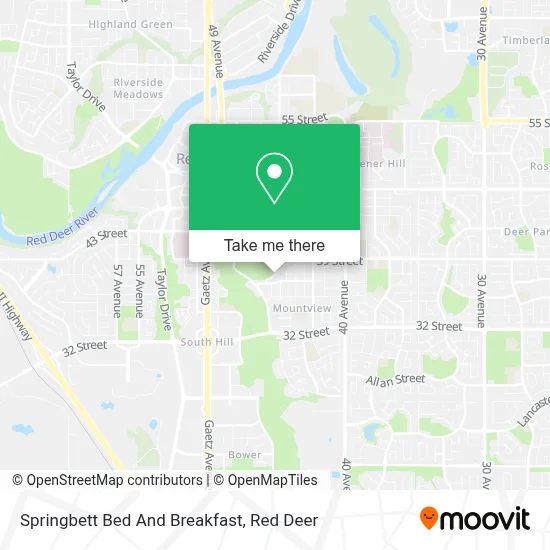Springbett Bed And Breakfast map
