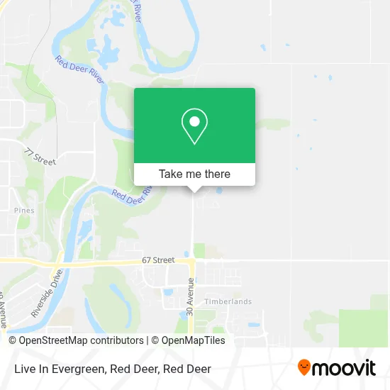 Live In Evergreen, Red Deer map