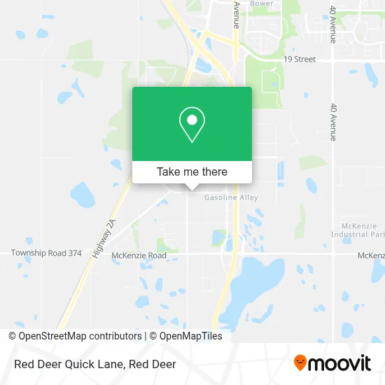 Red Deer Quick Lane map