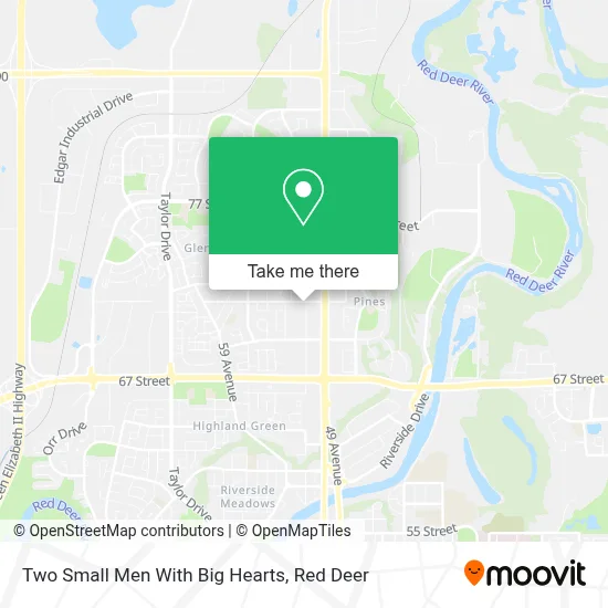 Two Small Men With Big Hearts map