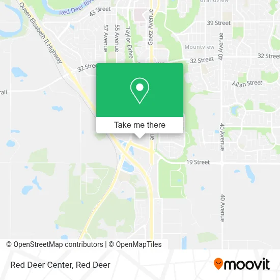 Red Deer Center map