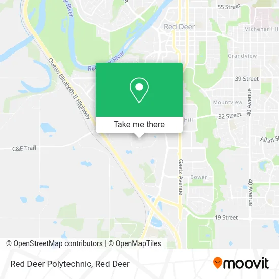 Red Deer Polytechnic map
