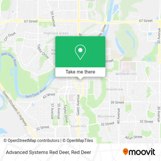 Advanced Systems Red Deer map