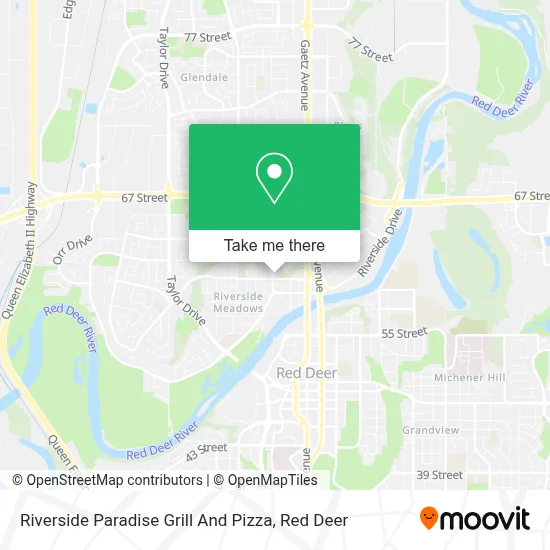 Riverside Paradise Grill And Pizza map