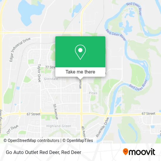 Go Auto Outlet Red Deer map