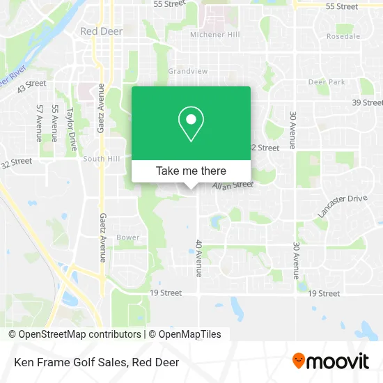 Ken Frame Golf Sales map