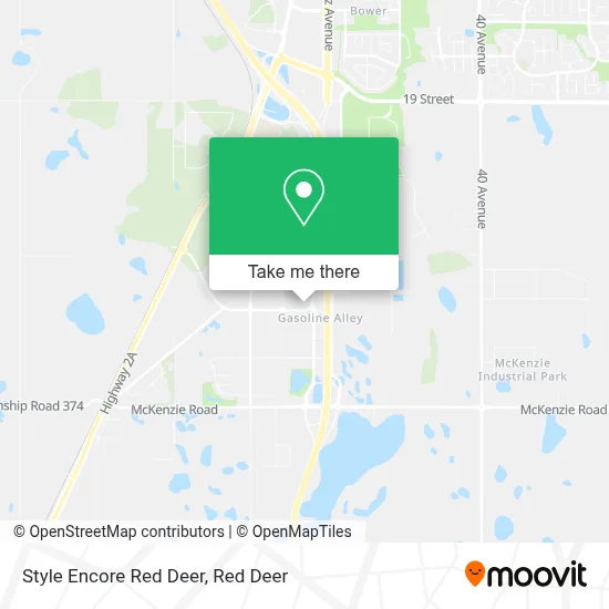 Style Encore Red Deer map
