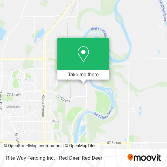 Rite-Way Fencing Inc. - Red Deer map